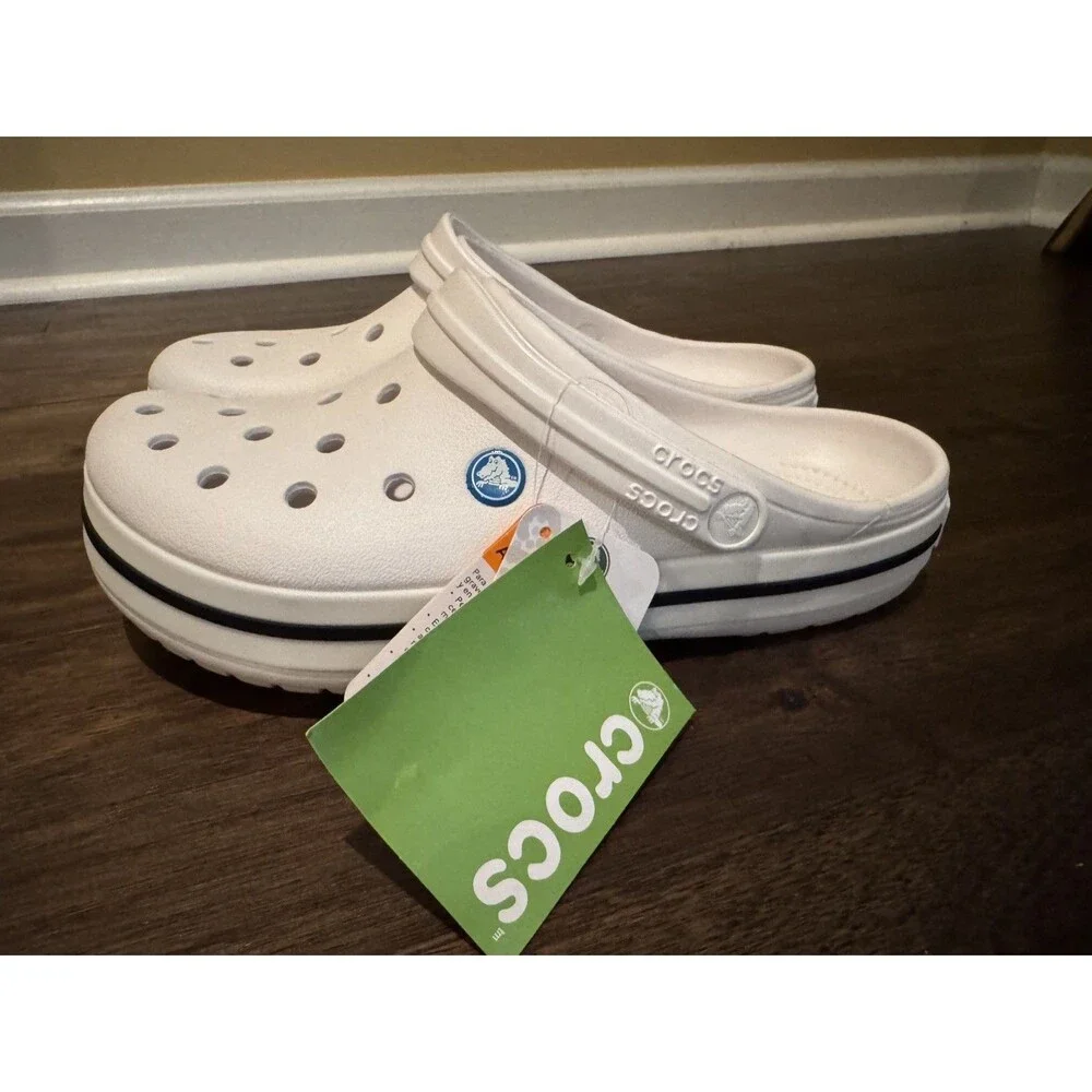 NWT -Crocs Crocband Clog White 11016 Unisex Size M9 W11